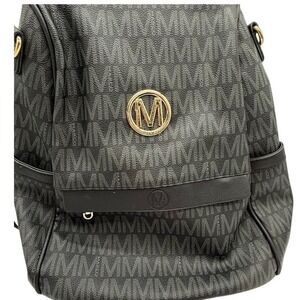 Mkf Marco Signature Backpack, Handbags black small crack‎ in pic